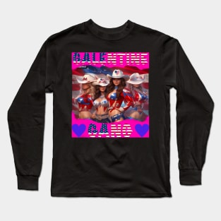 Galentine gang rodeo girls Long Sleeve T-Shirt